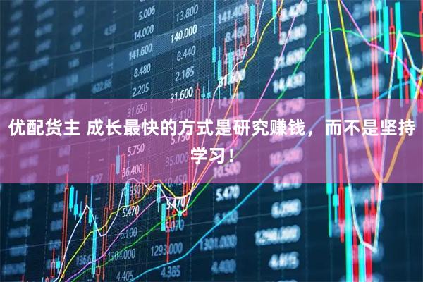优配货主 成长最快的方式是研究赚钱，而不是坚持学习！